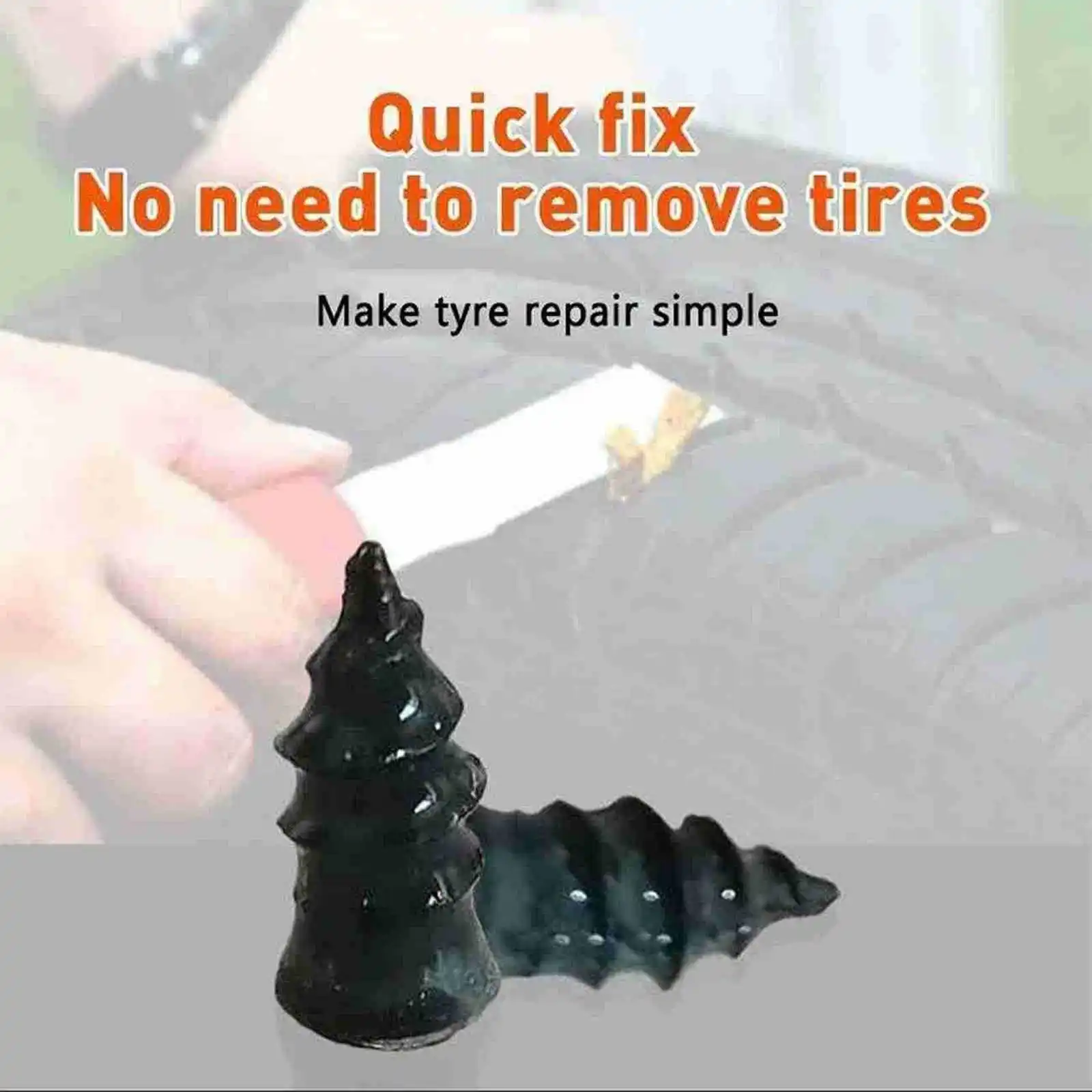 

16/8Pcs Tire Repair Glue Nail Self-Tapping Soft Rubber Screw for Car Motorcycle ATV Jeep Truck Tractor Tire Puncture Repair Tool
