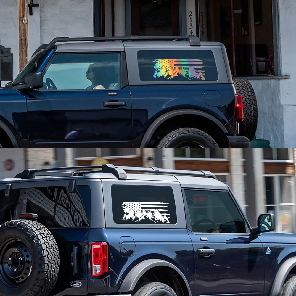 Автомобильная наклейка креативный флаг США горный стиль декор для Ford Bronco SUV