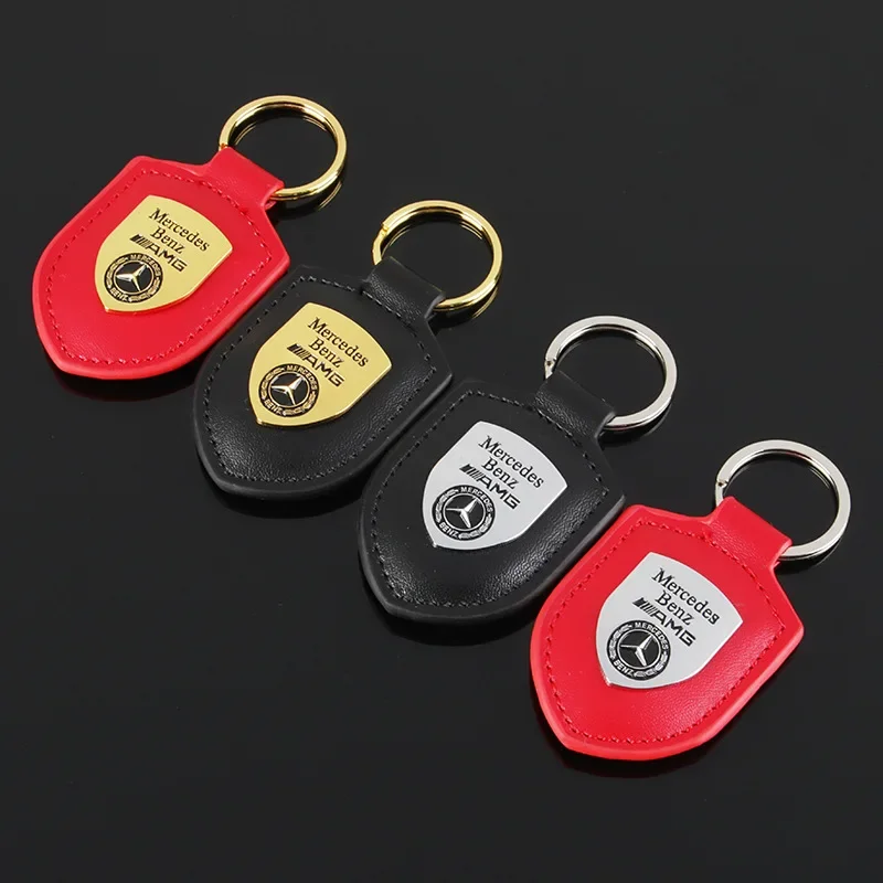 Кожаный брелок для ключей Mercedes Benz A C E S Class Series GLK CLA GLA GLC GLE CLS SLK AMG