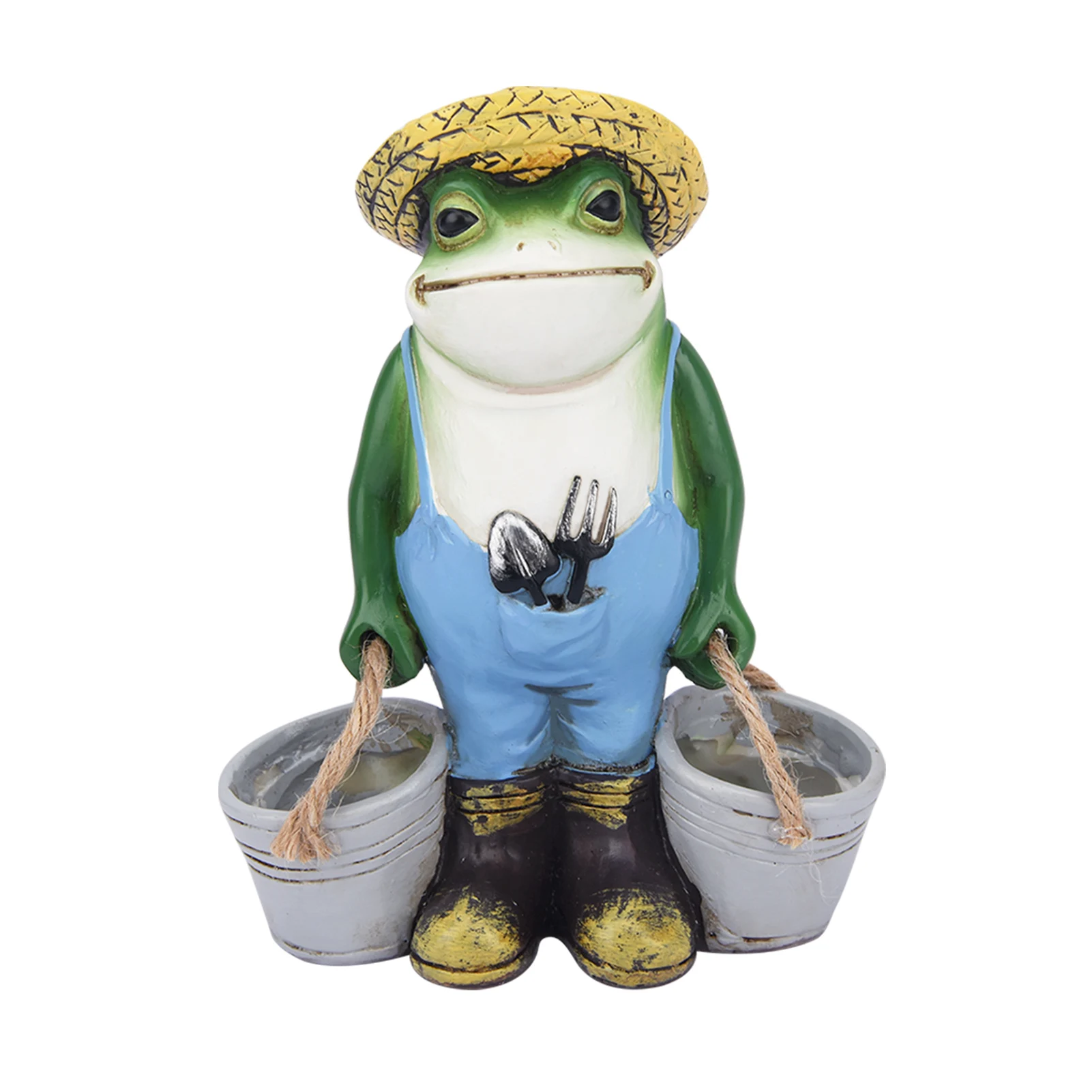 

Resin Yard Home Decor Gift Life Like Garden Ornament Frog Statue Figurine With Bucket Funny Indoor Outdoor Cute Animal Sculpture