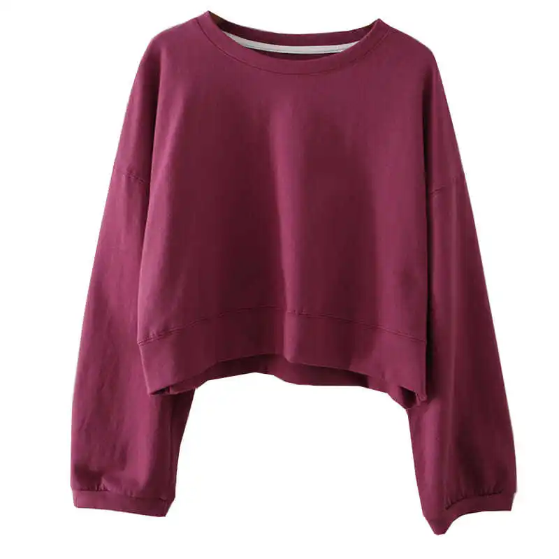 Женский свитер с круглым вырезом повседневный джемпер пальто толстовки пуловер