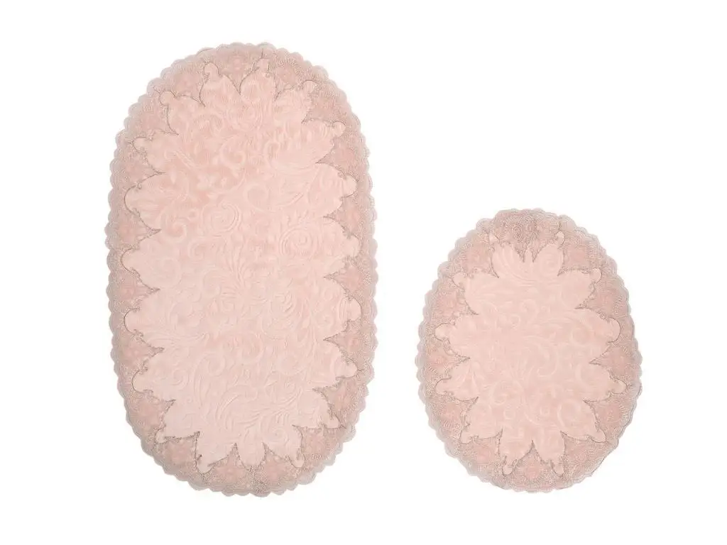 

Lisa French Laced 2 Li Bath Mat Pad Powder