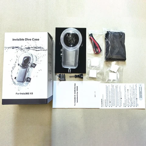 Невидимый чехол для дайвинга, чехол для дайвинга, 50 м, водонепроницаемый чехол для подводной камеры, защита от царапин для камеры Insta360 X3
