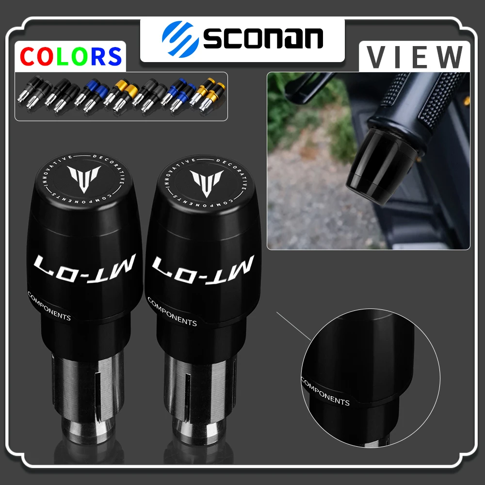 

2021 2022 MT07 Motorcycle Accessories For YAMAHA MT-07 MT 07 MT07 2014 - 2022 Handlebar Grips Handle Bar Cap End Plugs