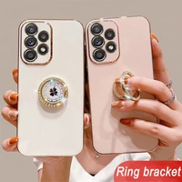 a53 a13 3d case 5g clover diamond plating ring holder stand case for samsung galaxy a52s a52 a53 a 53 5g a13 silicone back cover