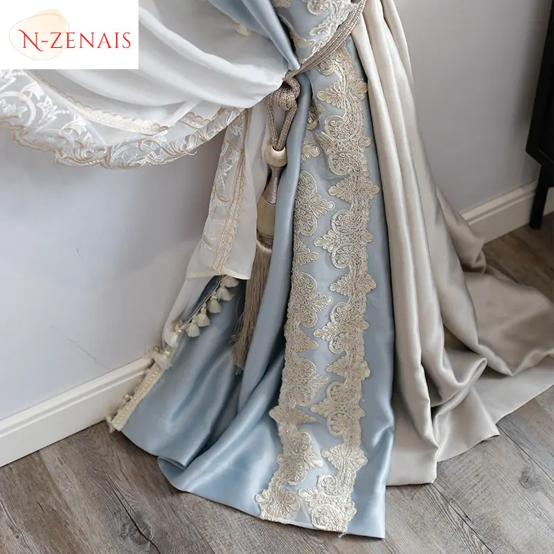 Европейские Роскошные затемняющие шторы для гостиной столовой спальни