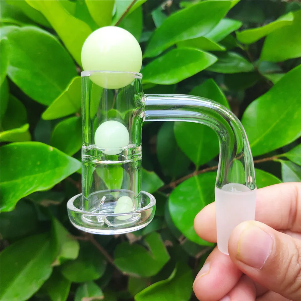 

OD 20mm Beveled Edge Terp Slurper Sphere Quartz Tube with Luminous Ball Carb Cap 10mm 14mm 18mm Joint for Daily Necessities