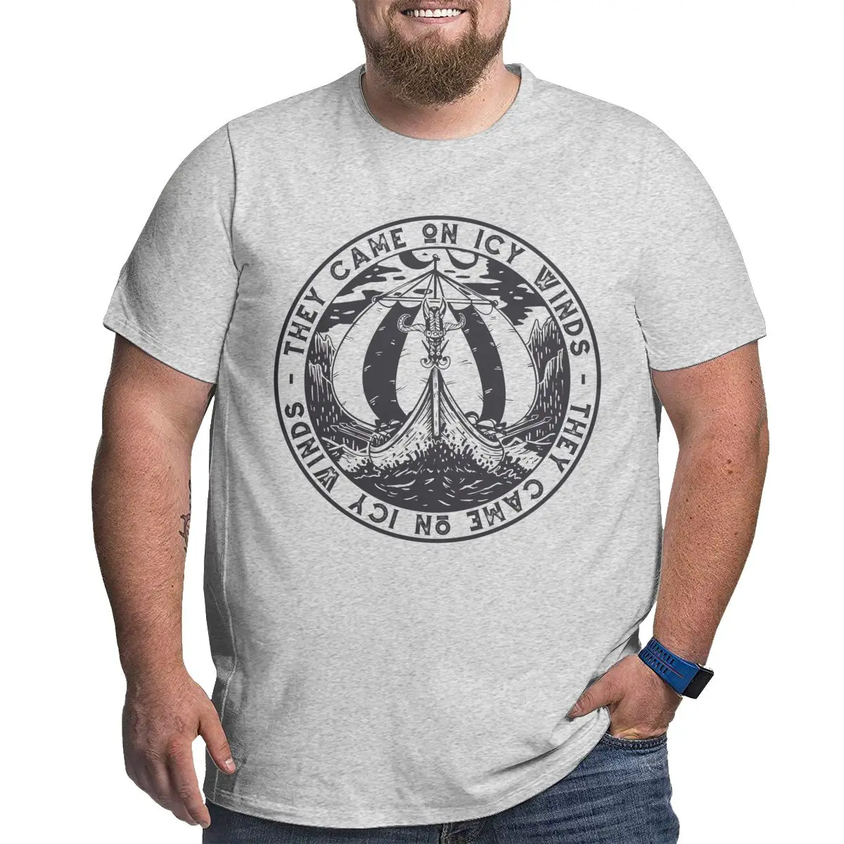 

Big Size T-shirt Viking Vikings Funny Geek R339 Classic Big Tall Man Oversized Plus Size Tops Tees