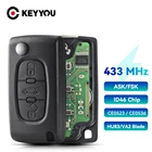 Ключ дистанционного управления KEYYOU CE0523CE0536 для Peugeot 207 208 307 308 407 408 433 МГц ID46 - PCF7941 схема HU83VA2 для CITROEN C1 C2 C3 C4 C5 Berlingo Picasso Vehicle