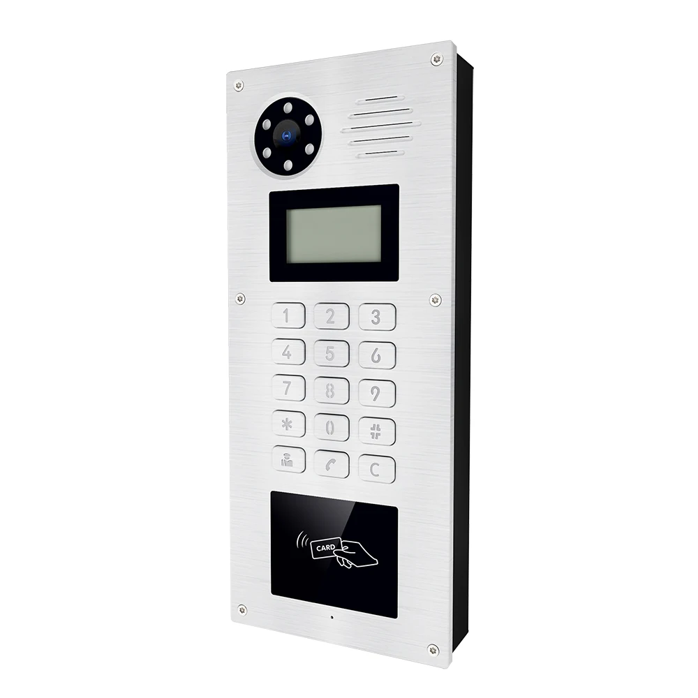 Waterproof Video Door Intercom SIP Caller Multi Buttons Gate Phone for Entrance Building with Phone Book