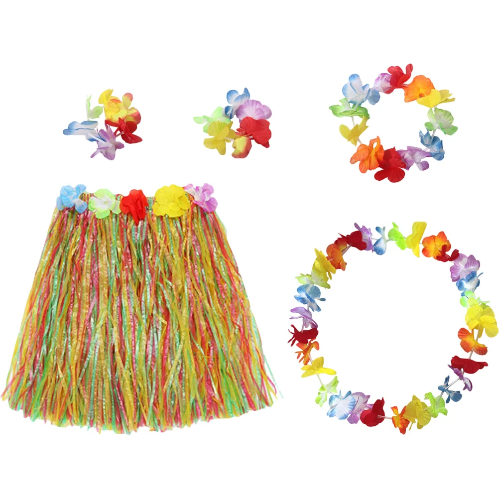 

Grass Grass Skirts For Kids Beautiful Hawaii Costumes Hula Hawaiian Party Photo Prop Outfits Kids