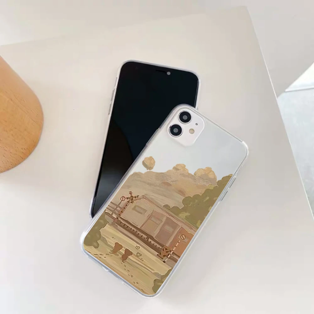 Чехол для телефона прозрачный мягкий iphone 12 11 13 7 8 6 s plus x xs xr pro max mini оригинальный diy