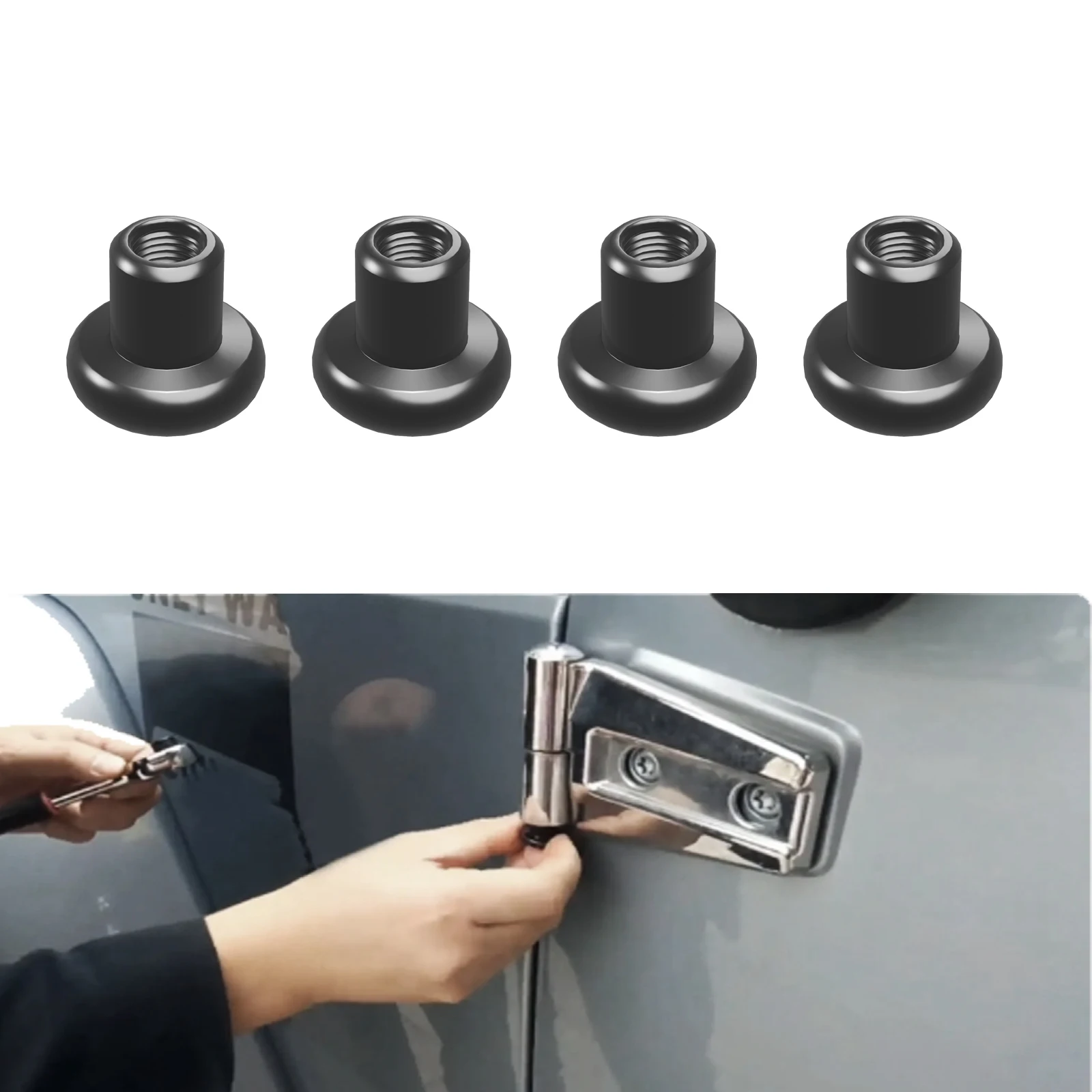 

Комплект петель для наружной двери для Jeep Wrangler 2007-2018 JK JKU 2/4-втулка для двери Сменные наружные петли Sport Rubicon Sahara