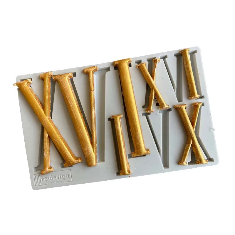 

Силиконовая форма для римских цифр, для рукоделия, форма для выпечки торта, помадки, большие римские цифры