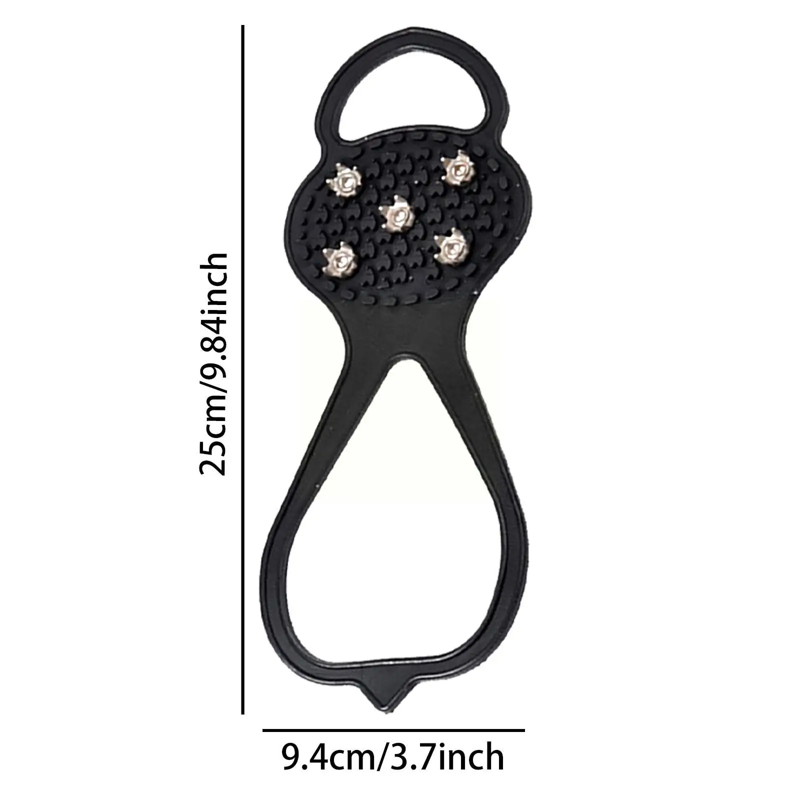 

5 зубьев захват льда для обуви Противоскользящий лед термо пластик эластомер альпинистская обувь крышка Нескользящие шипы Захваты C A9D3