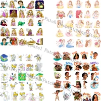 disney princess fusible patch sticker for kids clothes heat transfers for clothes patches for clothing diy t shirt garment gift