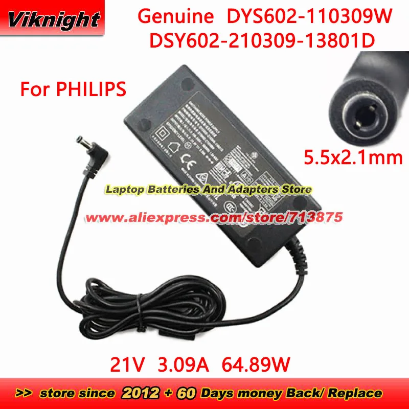 Оригинальный DSY602-210309-13801D AC адаптер 21V3.09A65W DYS602-110309W источник питания для Philips CSS6530B/93