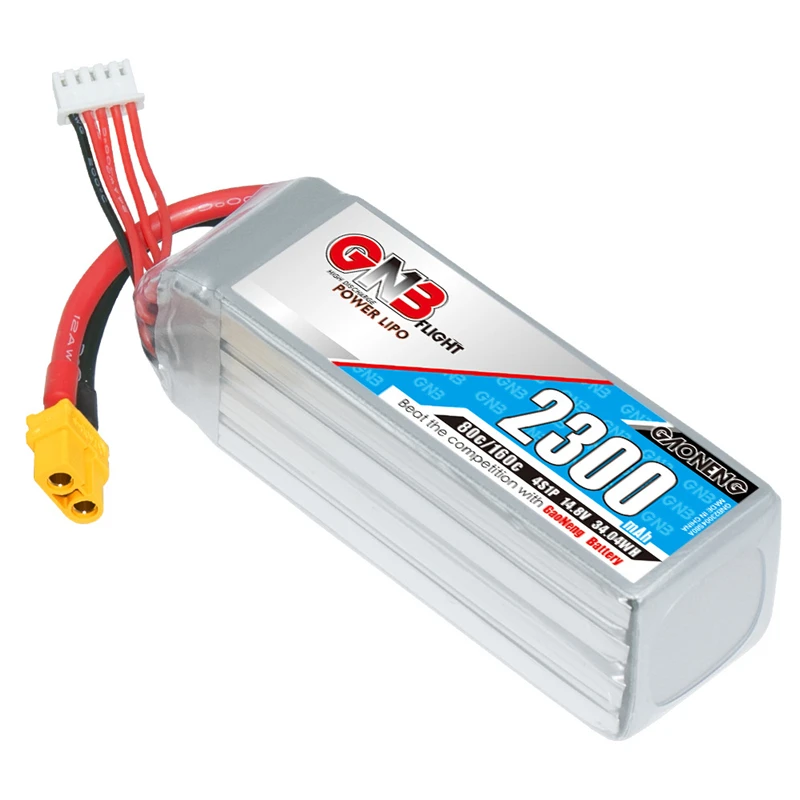 2 упаковки литий-полимерных батарей GNB 4S1P 2300 мАч 14 8 в 80C/160C XT30 XT60 T Plug для FPV