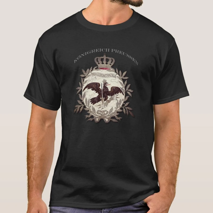 

Fashion Design Prussia Kingdom 1741 Battle Flag printed Mens Gift T-Shirt. Summer Cotton Short Sleeve O-Neck T Shirt New S-3XL