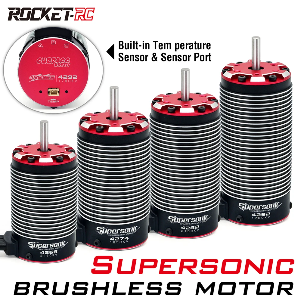 Surpass Hobby Rocket-RC Brushless Motor 4268 4274 4282 4292 for 1/8 1/7 RC Car Truck Off Road on Road Traxxas Wltoys HSP Motor