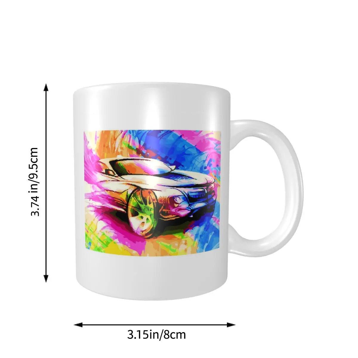 Керамическая чашка с гоночной машиной подарок для друзей на день рождения