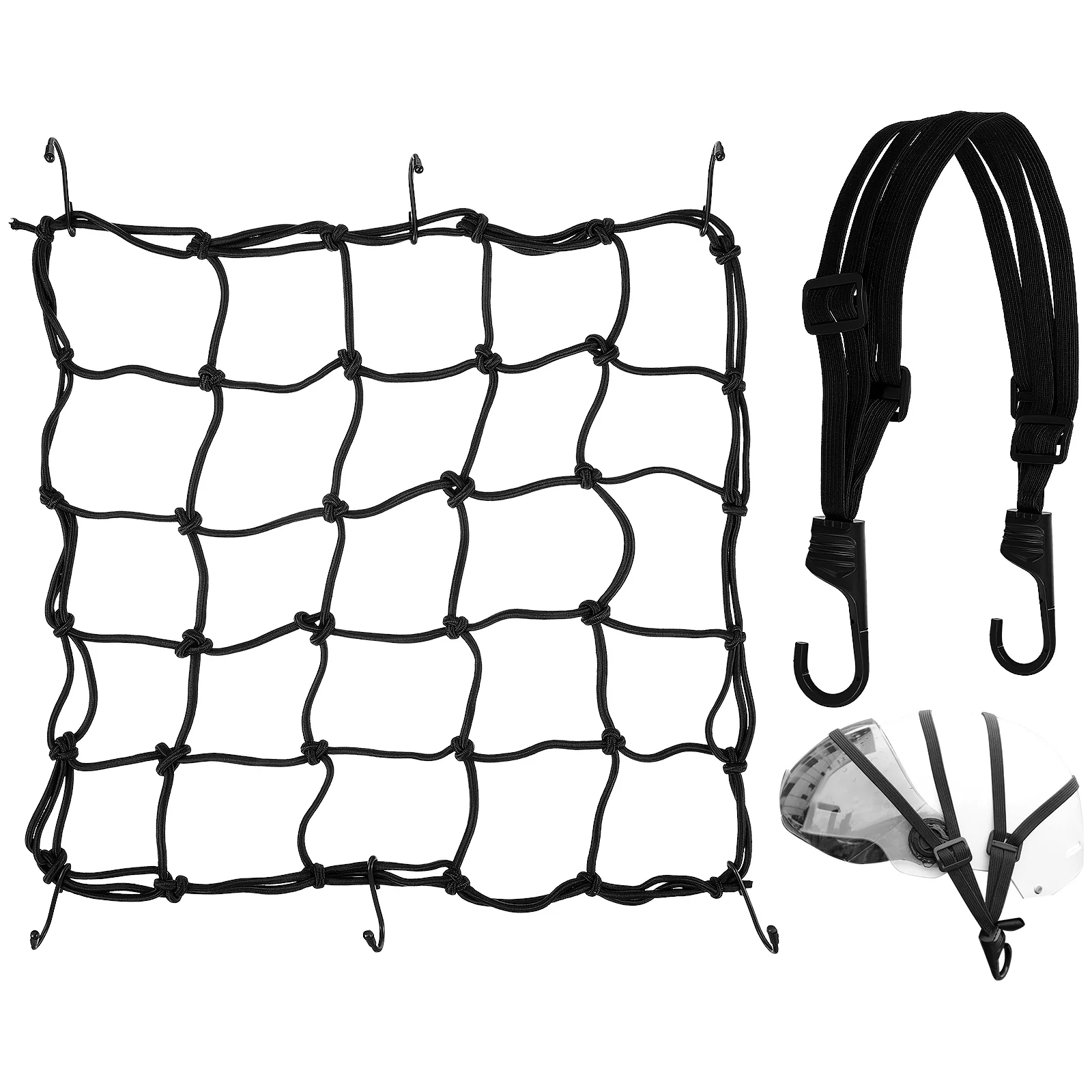 

Net Cargo Luggage Bike Motorcycle Motorbike Straps Bungee Elasticstretch Cord Rack Mesh Fixing Fixed Truck Bed Rear Seat Strap