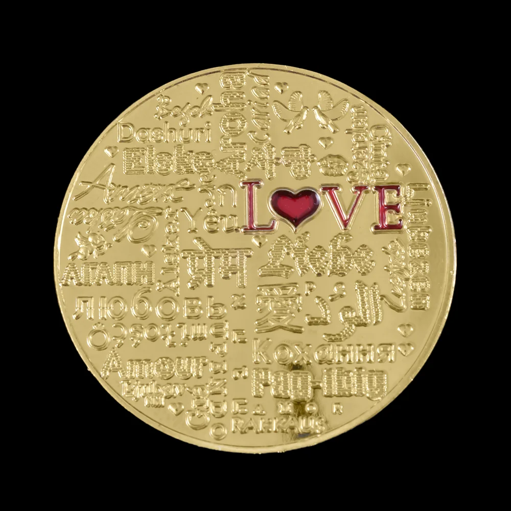 

LOVE Commemorative Coins Yuanyang Coins Collectibles Wedding Anniversary Valentine's Day Gifts Love Tokens