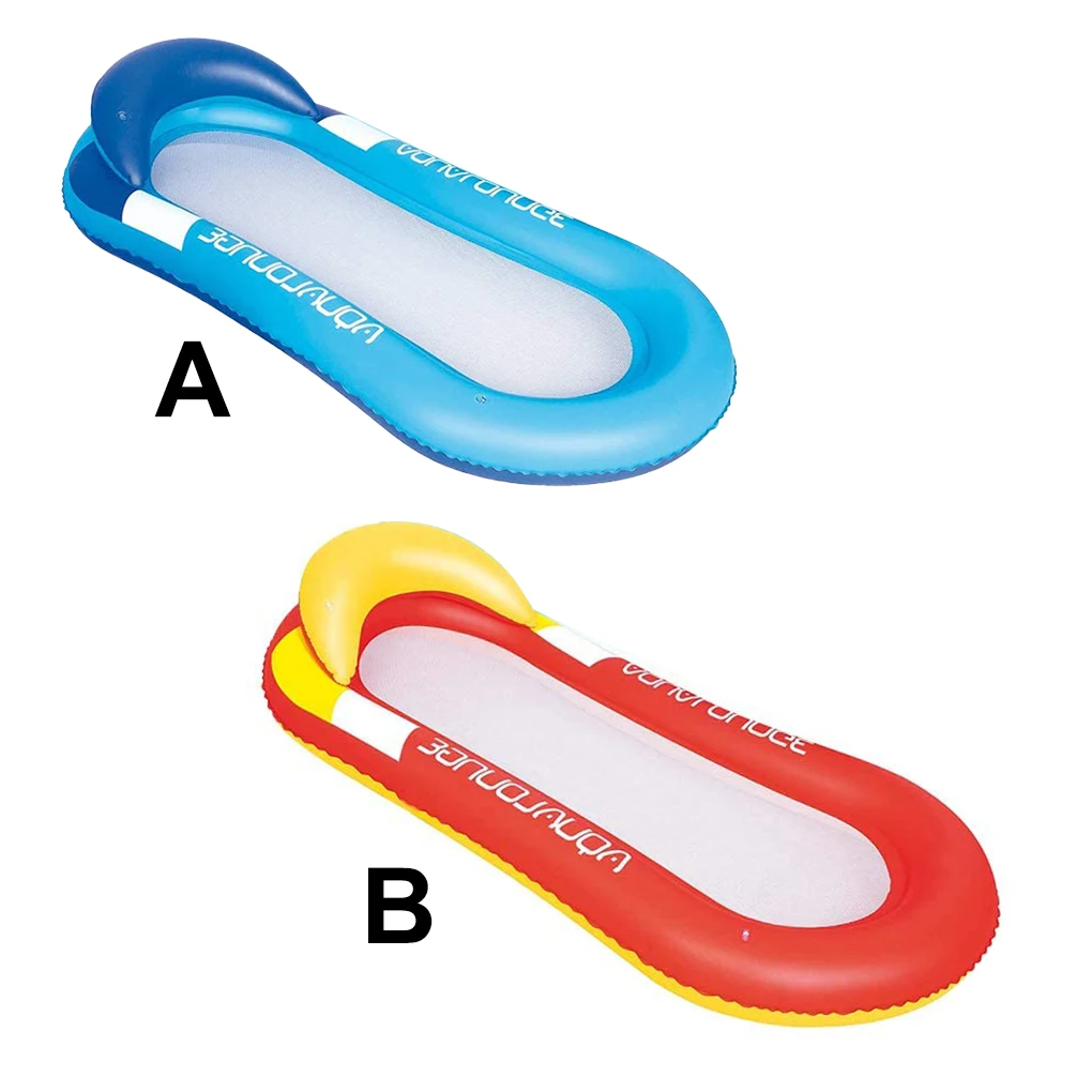 

Плавающий гамак ming, надувной плавающий плот, кровать для отдыха из ПВХ, портативный бассейн, морская игра, синее кресло с откидывающейся спи...