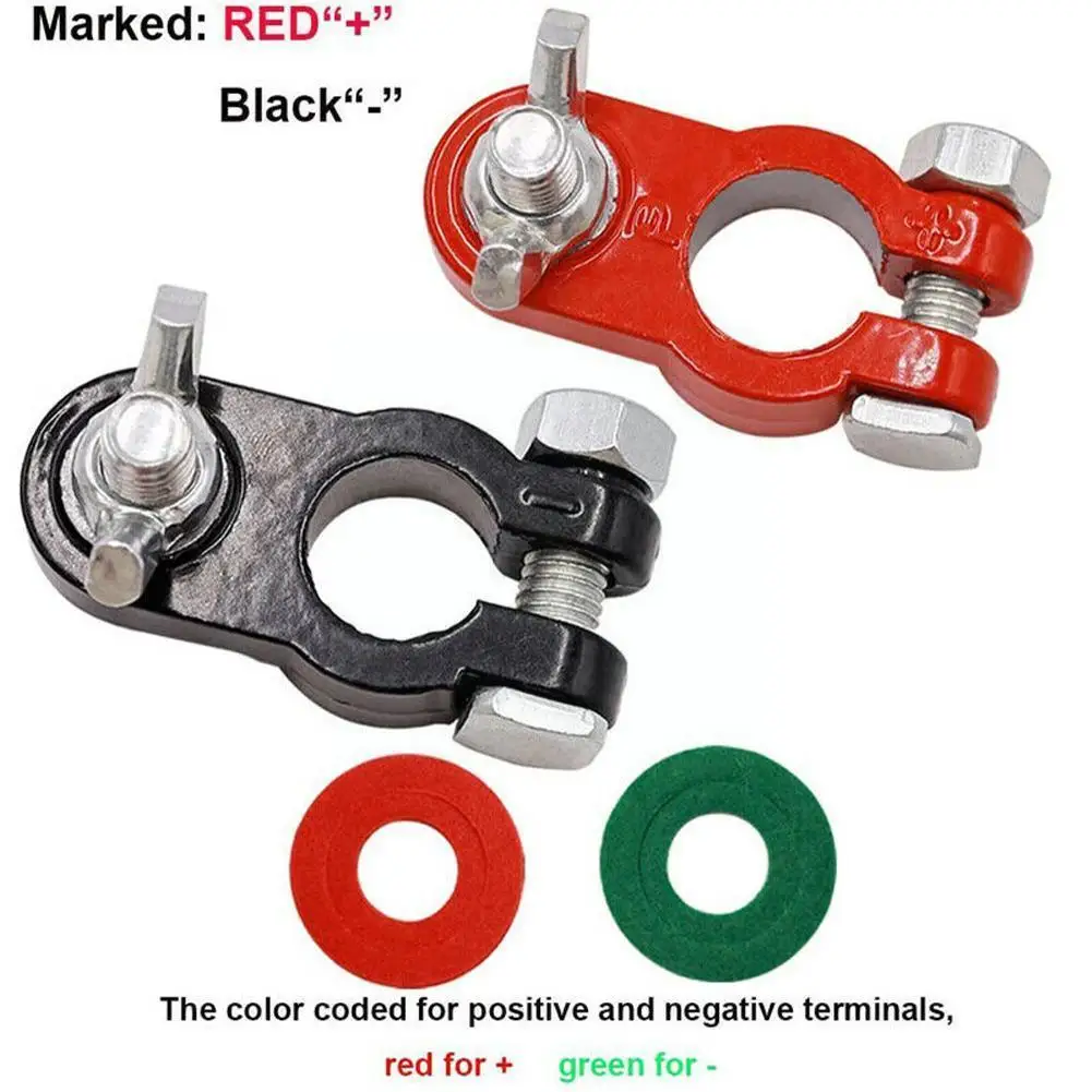 

1 Pair 12V 24V Automotive Battery Terminal Car Top Accessories Battery Wire Post Clamp Connectors Cable Car Terminal K9U4