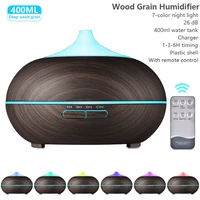 400ml aroma essential oil diffuser ultrasonic air humidifier with wood grain electric led lights xiomi aroma diffuser for home