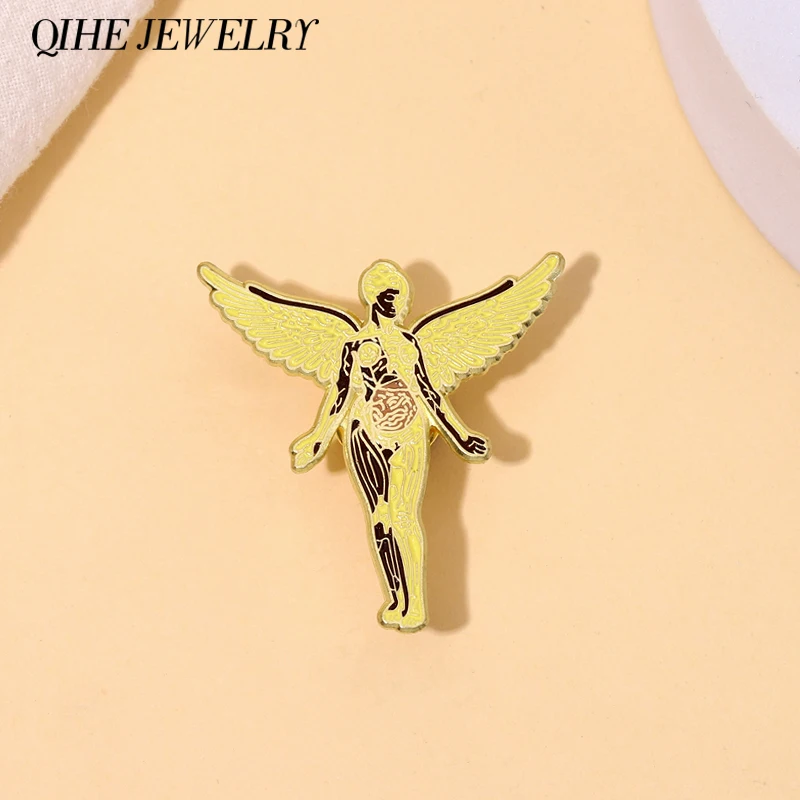 

Angel Goddess Enamel Lapel Pins Custom Brooches Badges Creative Jewelry Accessories Gift for Kids Friends Free Shipping