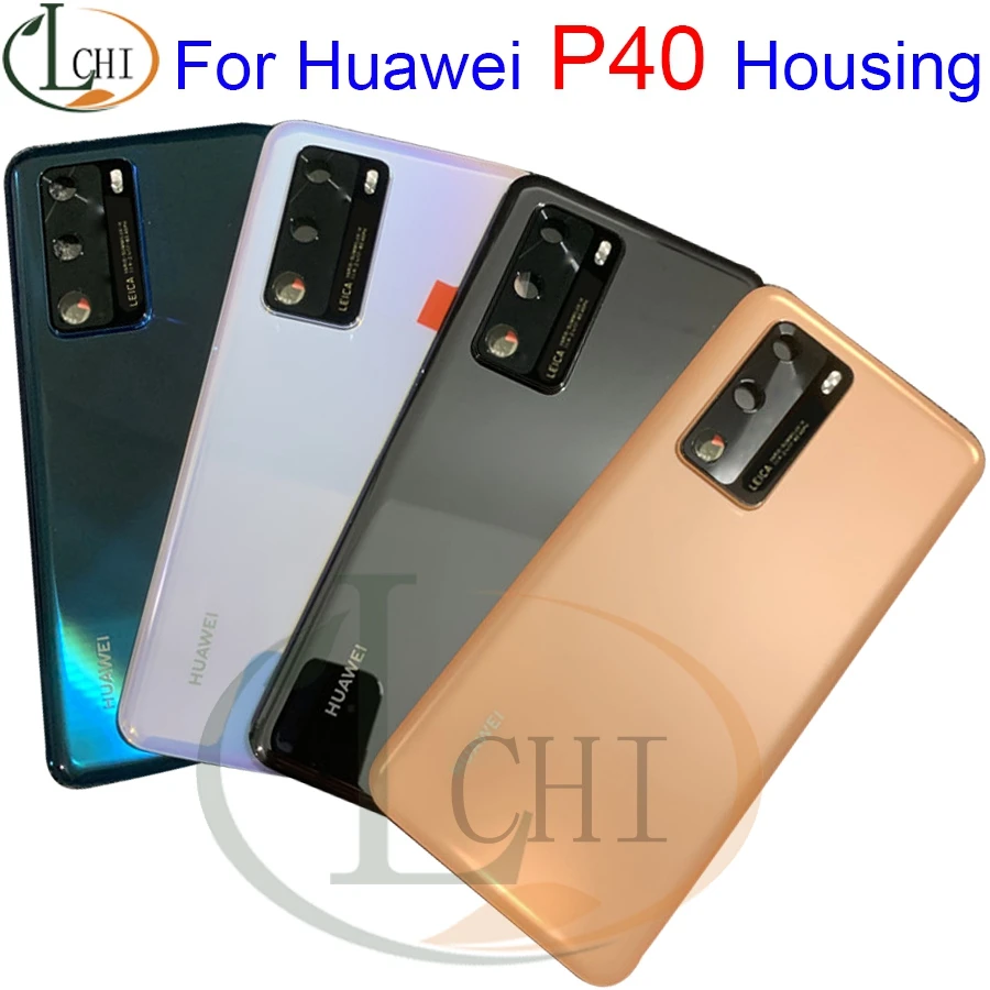 

Original For Huawei P40 Rear Housing Door Back Cover Case With Camera Glass Lens Replacement Parts For Huawei P40 Battery Cover