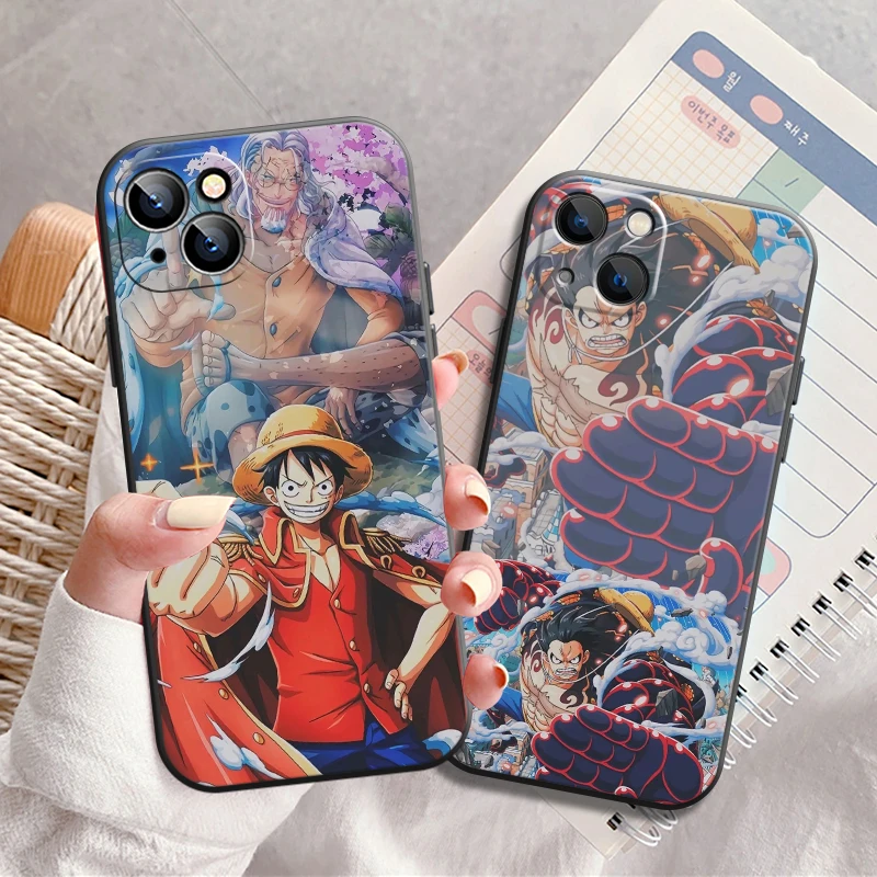 

One Piece Phone Cases For iPhone 12 11 Pro Max 13 Mini 7 8 Plus X XS XR Xs Max 6 6S SE 2020 Japan Anime Soft Silicon Black Cover