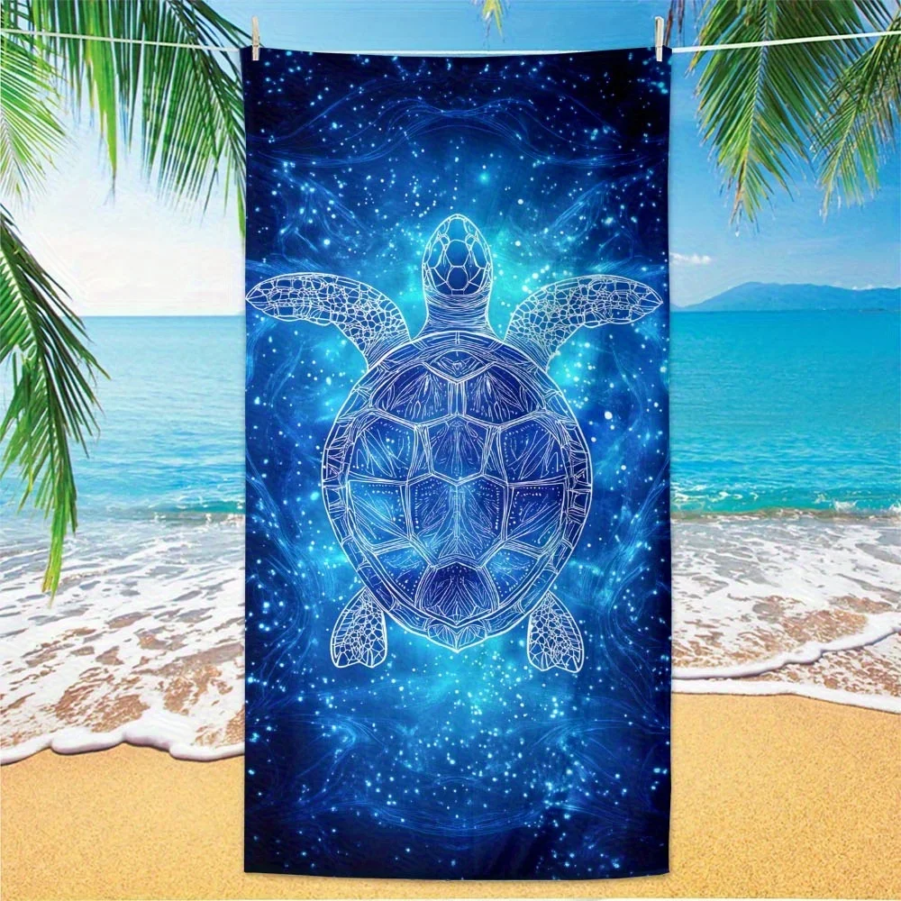 

Полотенце из полиэстера с рисунком синей звезды и черепахи