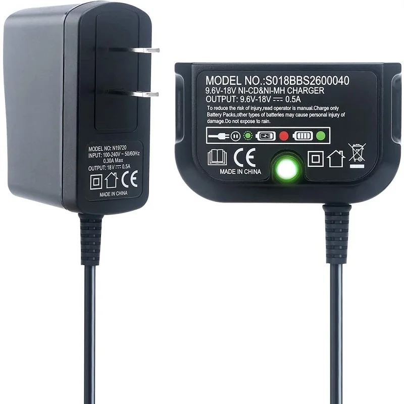 

Replacement for Black & Decker Multi-Volt Charger Compatible with 18V 14.4V 12V 9.6V Batteries HPB18 HPB14 HPB12 HPB96