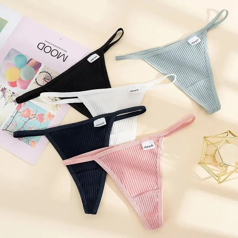 

Женские стринги из чистого хлопка с заниженной талией, пикантное женское модное нижнее белье без следов, женские трусы
