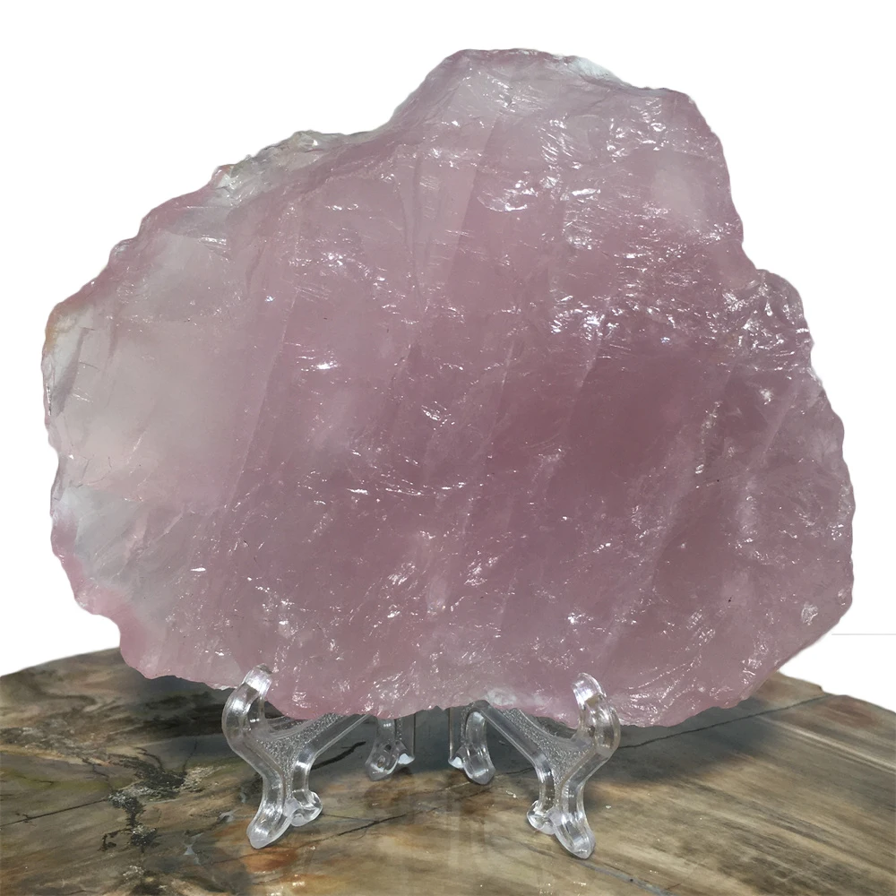 

Natural Raw Rose Quartz Crystal Mineral Freeform Specimen Pink Gemstone Rough Sample Chakra Energy Ornament For Home Decoration