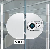 Stainless Steel Smart Bluetooth Fingerprint Entrance Glass Door Lock With Keys Thumbturn For Commerical Office