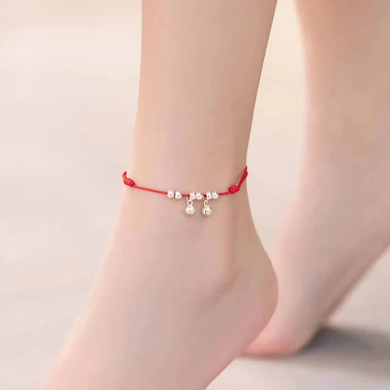 

2022 creative ethnic style adjustable anklet retro bell beach anklet hand knitted foot accessories anklet anklet tobilera발찌 Gift