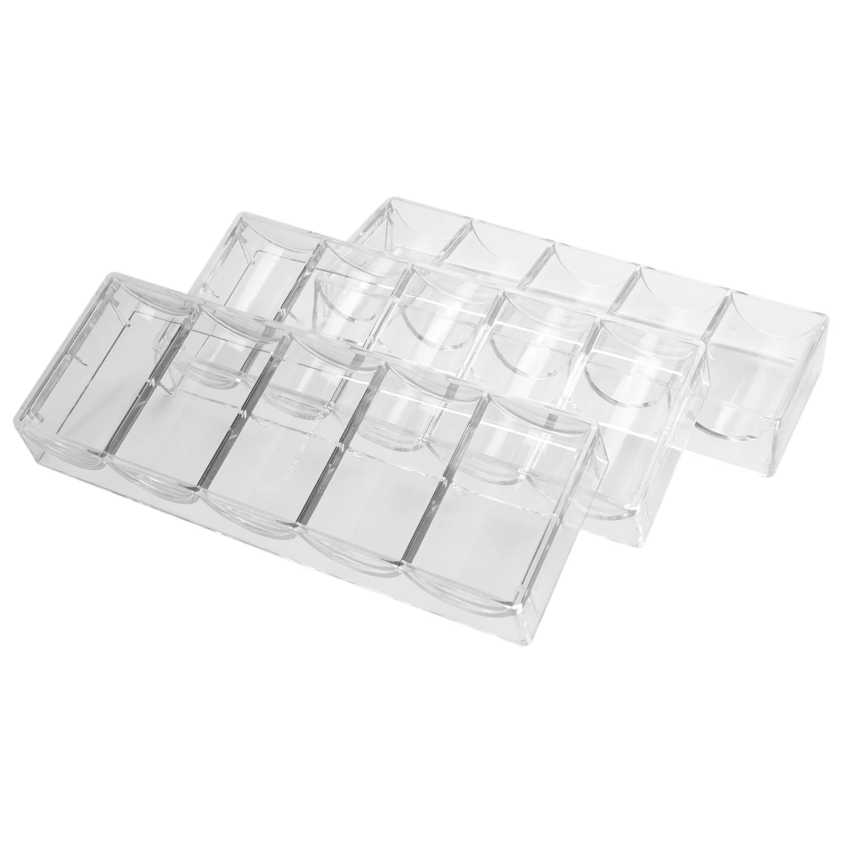 

10pcs professional acrylic poker 100 chip trays (without cover)
