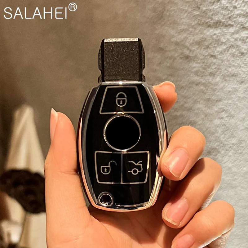 

TPU Car Remote Key Case Cover Shell Fob For Mercedes Benz CLA GLC GLA GLK W203 W210 W211 W204 W176 A B C R Class AMG Accessories