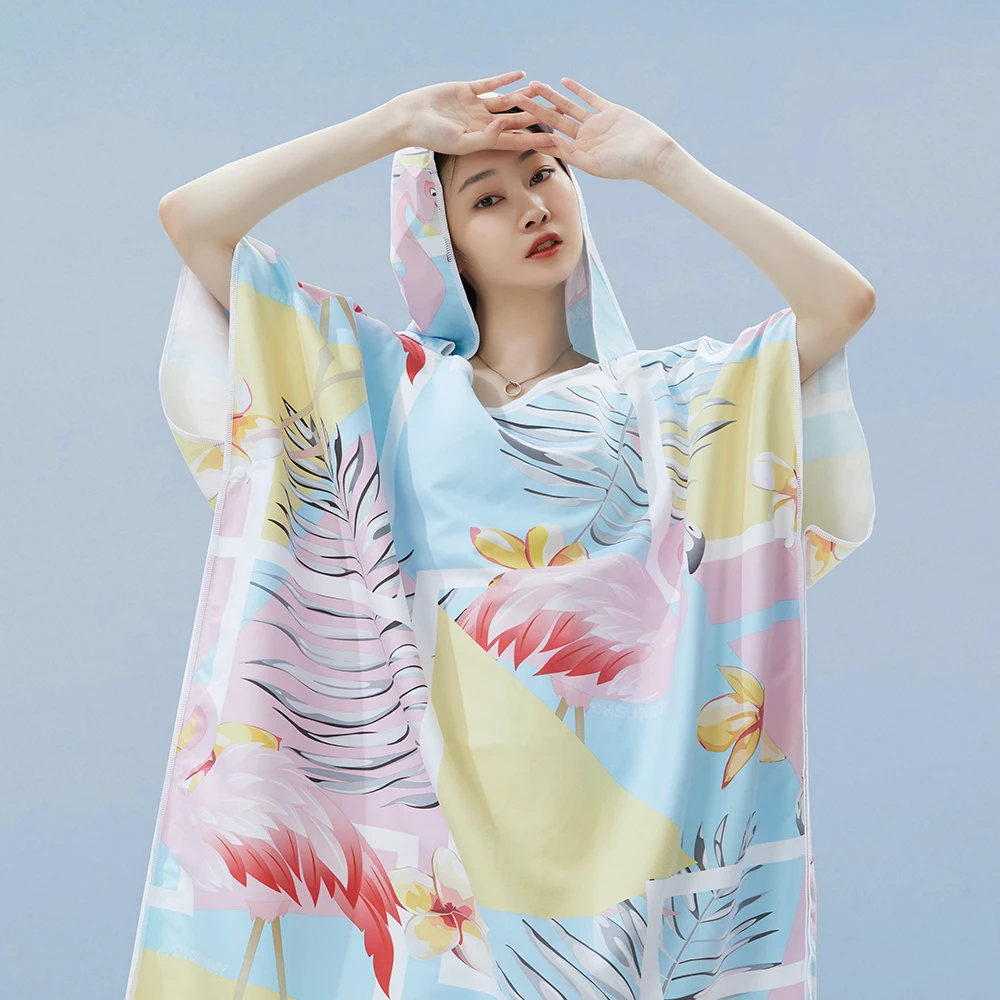 Пляжная накидка OhSunny пляжная одежда с принтом купальник защита от солнца UPF 50 +