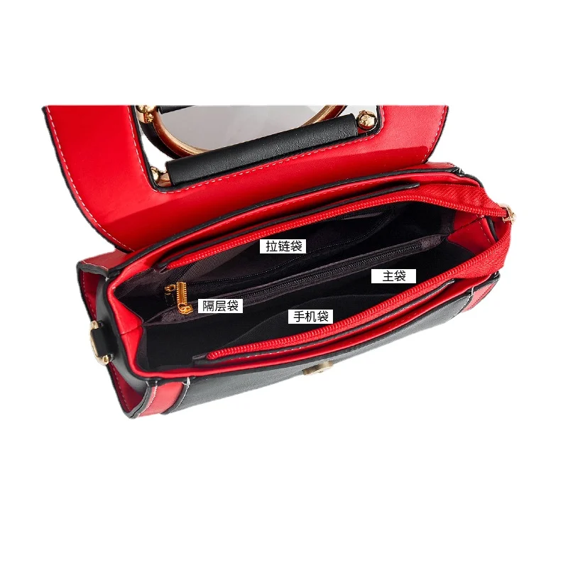 Female Bag Leather Splicing Casual Tote Handbag For Women Trend 2023 Designer Fashion Soft Crossbody Handbag Shoulder Bag Bolsos