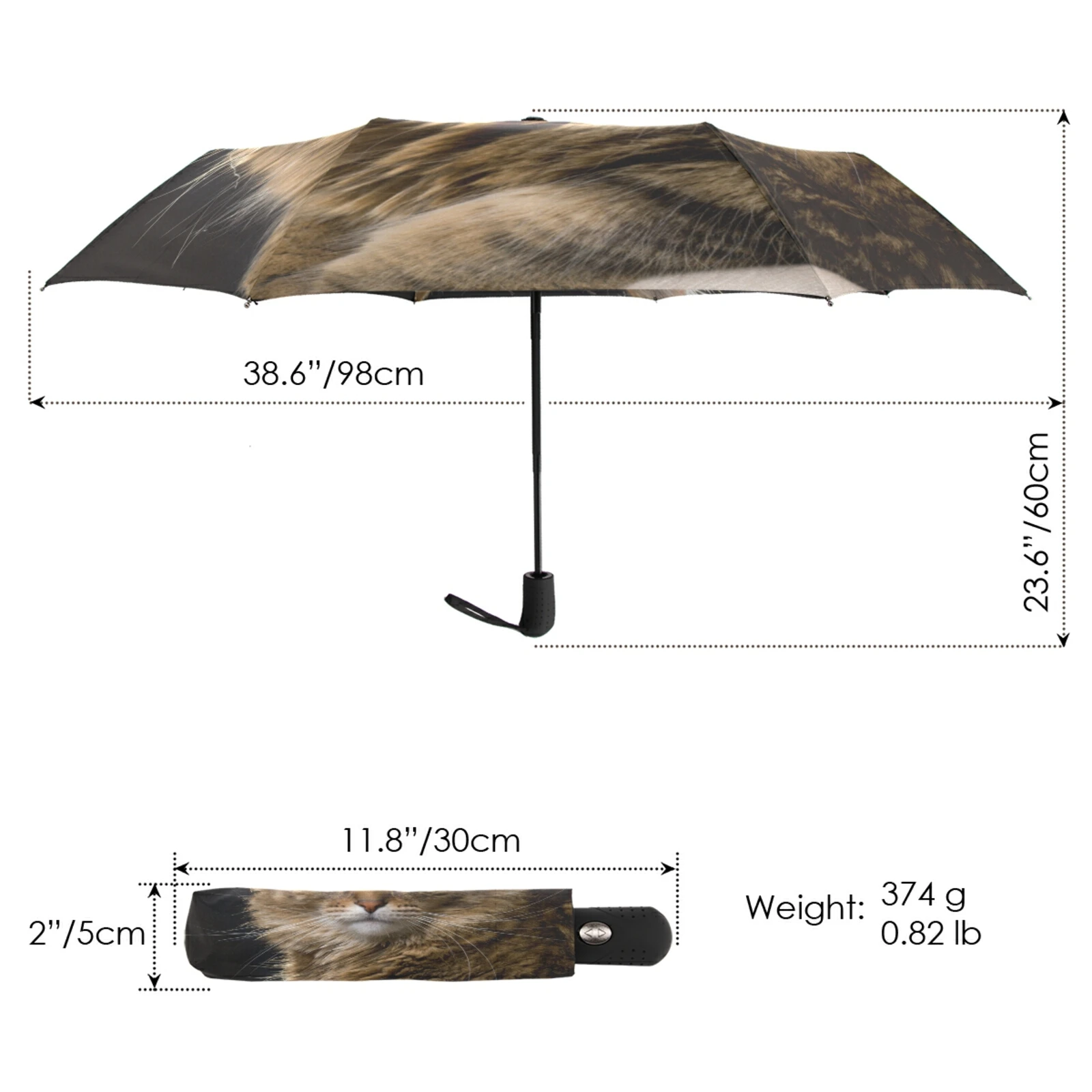 Компактный портативный зонт для путешествий полностью автоматический зонтик с