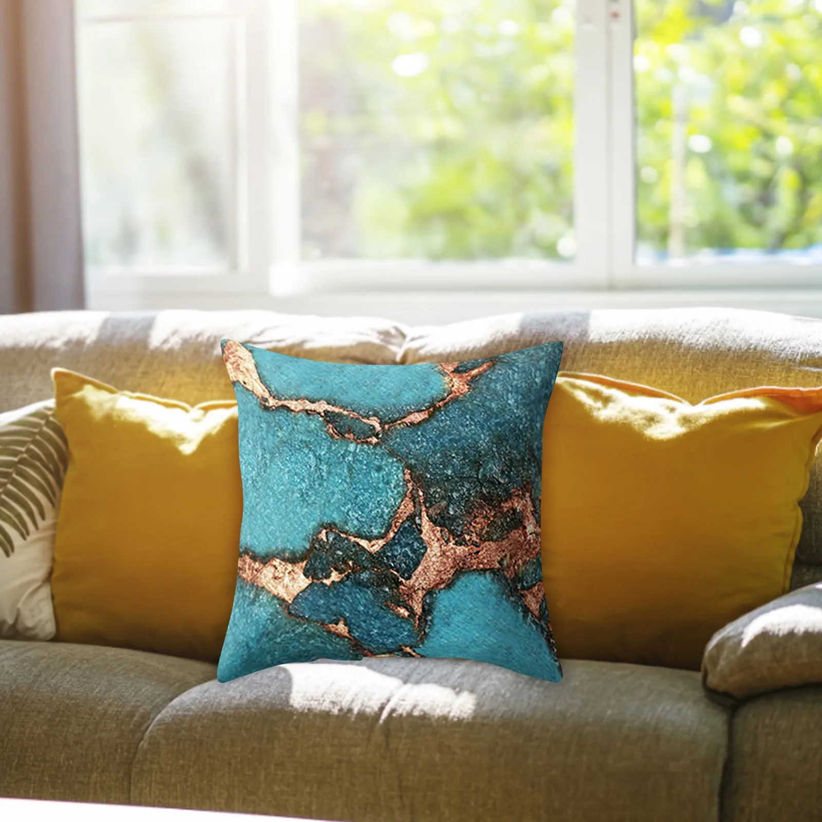 

Geometric Creative Pattern Home Sofa Cover Decorative Cushion Pillowcase Yellow Fall Pillow Covers