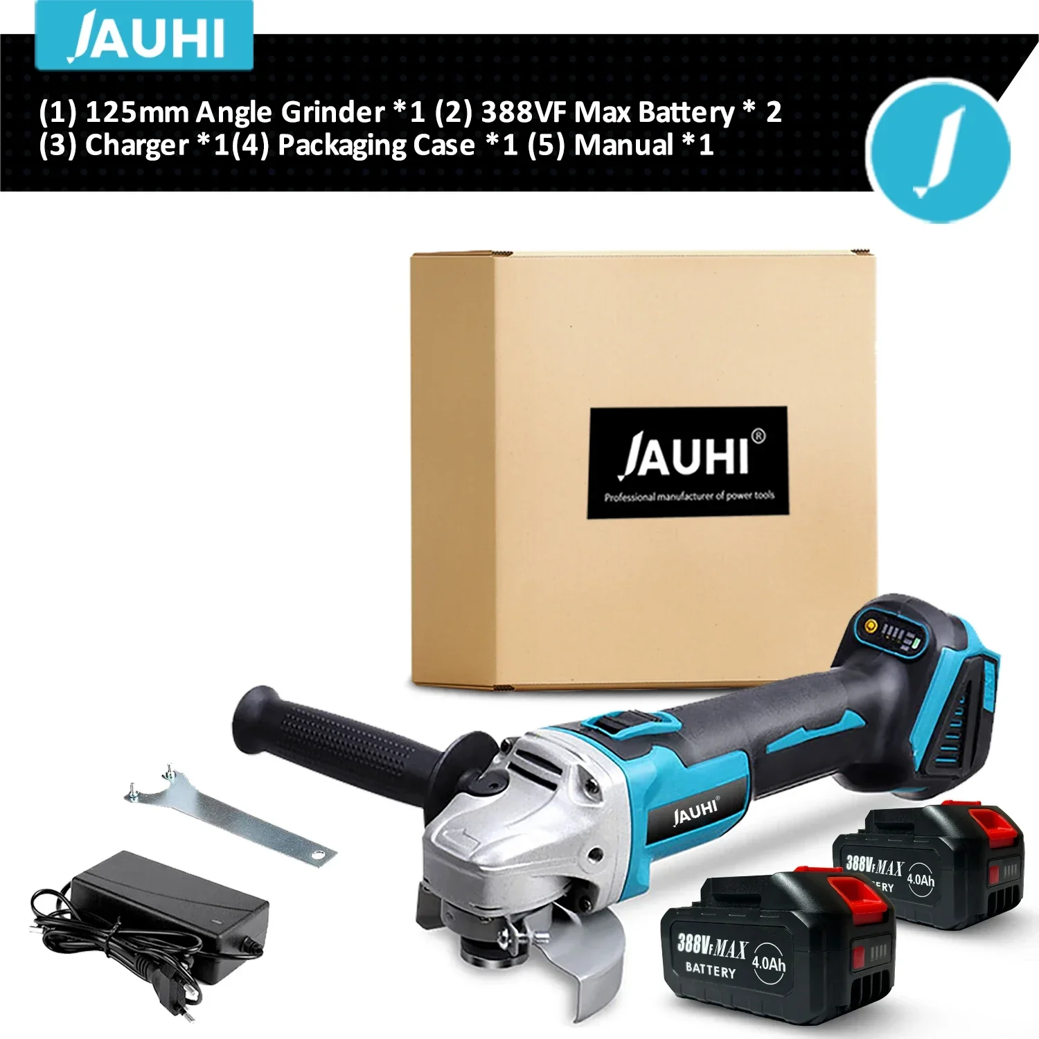 

JAUHI Бесщеточная угловая шлифовальная машина 125 мм Makita 18В