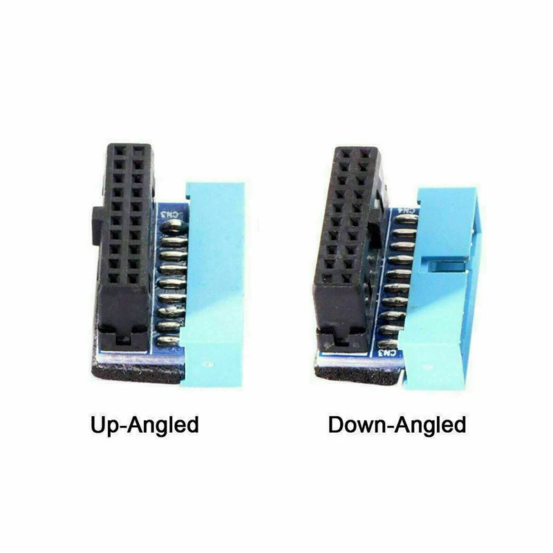 Адаптер с длинным рукавом унисекс 2 Pz USB 3 0 20 пин под углом 90 градусов