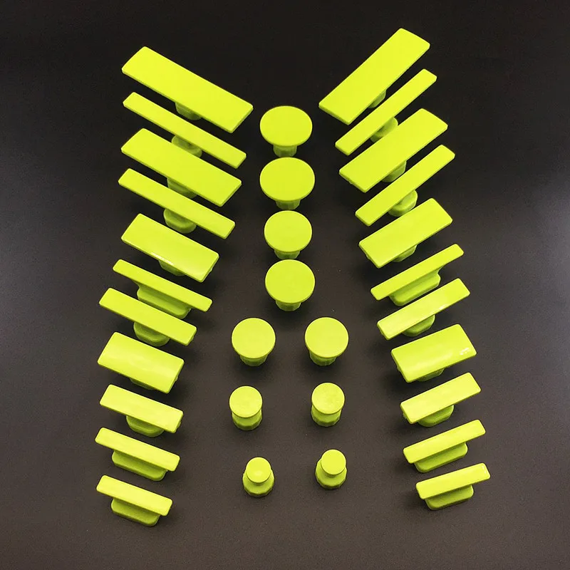 16/32 шт., без покраски, удаление вмятин на кузове автомобиля, вытягивающиеся язычки, совместимые с T-образным молотком, металлическая поверхность, инструменты для ремонта вмятин автомобиля