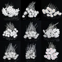 20pack women u shaped pin metal barrette clip hairpins simulated pearl bridal tiara hair accessories wedding hairstyle tools