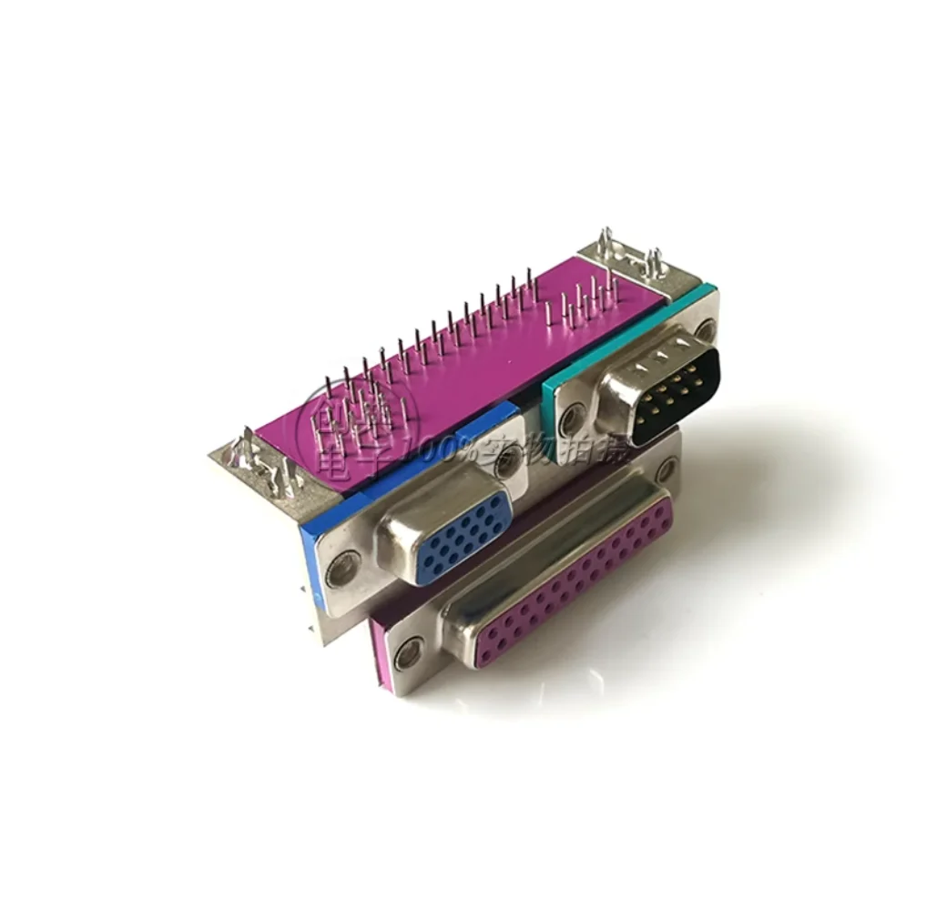 5 шт. тёмно-красный гнездовой разъем DR25 + тёмно-зеленый штекер DR9 тёмно-синий HDR15 19 05